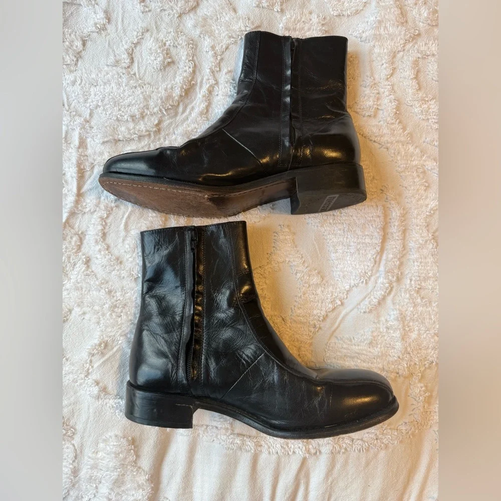 Florsheim Black Leather Beatle Men's Boots Size 8.5 - Picture 4 of 9